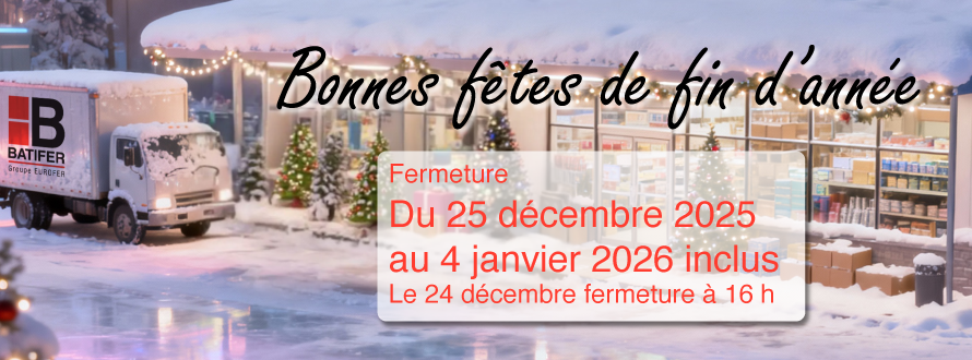 Fermeture de fin d'année 2025