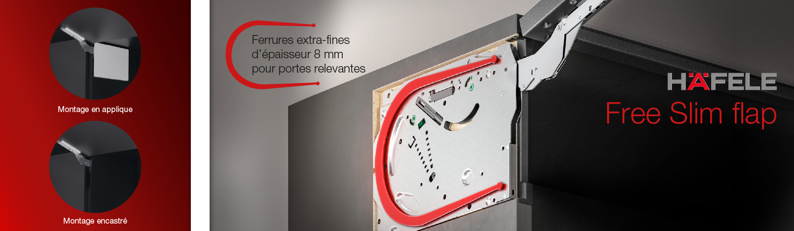 Slider Häfele Free Slim flap