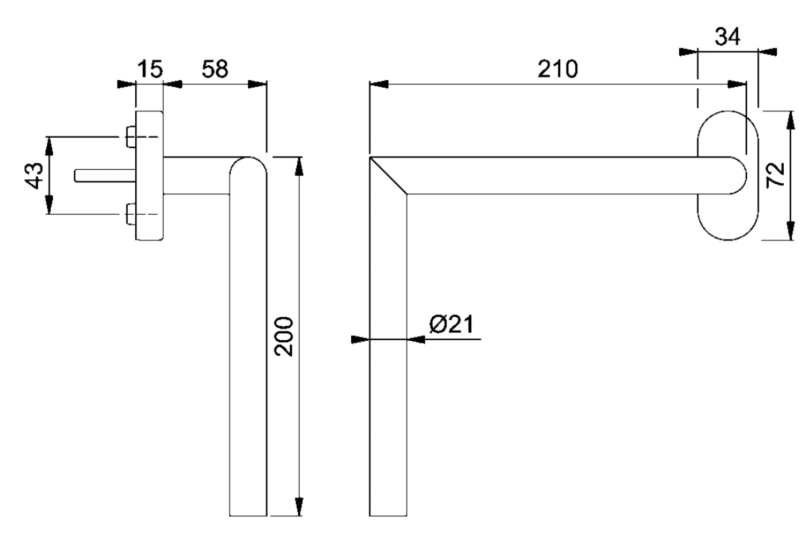 200 x 200 mm