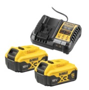 Pack de 2 batteries XR 18 V - 5 Ah + 1 chargeur