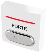 Bouton poussoir ABS NO+NC Leds rouge et verte PMR