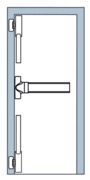 Serrure anti-panique OLTRE PUSH 2 points de fermeture latéraux