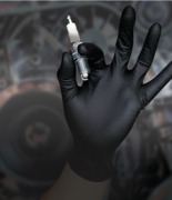 Boîte de 50 gants jetables AMBI-DEX WOW nitrile noir, non poudré avec poignée texturée