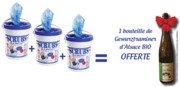 Lot de 3 seaux de 72 lingettes nettoyantes SCRUBS + 1 bouteille de Gewurztraminer OFFERTE