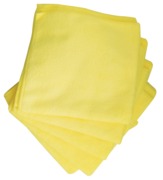 Lot de 5 chiffons microfibre jaune