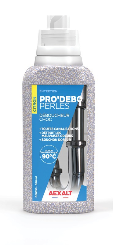 Déboucheur choc PRO'DEBO PERLES 500 ml - BATIFER, quincaillerie  professionnelle, spécialiste du bâtiment et de l'agencement