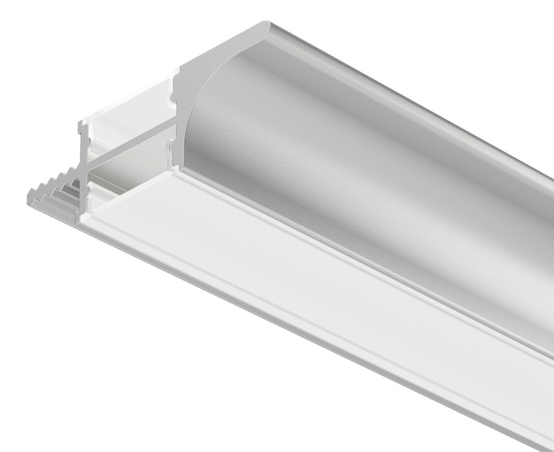 Anodisé argent  2 LED