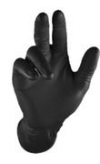 Boîte de 50 gants jetables en nitrile noir texturé, non poudré GRIPPAZ