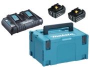 Pack énergie 18 V - 6A h 2 batteries + 1 chargeur double en coffret MAKPAC