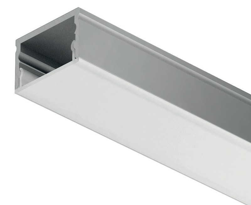 Profil et diffuseur aluminium 12 mm hauteur