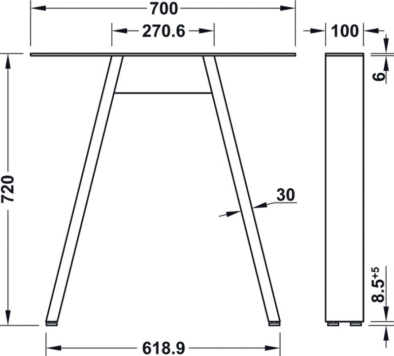 Piètement de table