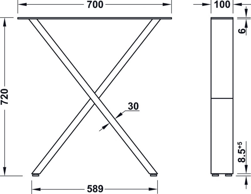 Piètement de table