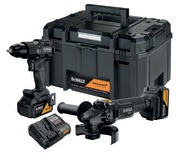 Kit 2 outils MCLaren Perceuse-visseuse à percussion DCD86M + Meuleuse DCG45M + batteries + chargeur