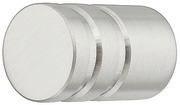 Bouton rainuré rond inox