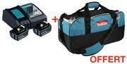 Pack énergie 197570-92 - 2 batteries 18 V - 5 Ah + 1 chargeur rapide + 1 sac OFFERT