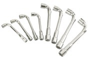 Jeu de 8 clés à pipe débouchées 6/6 pans