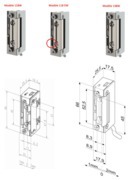 Gâche électrique étanche série étroite 118/148/138 W