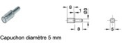 Taquet pour fond en bois ou en verre perçage diamètre 3 mm