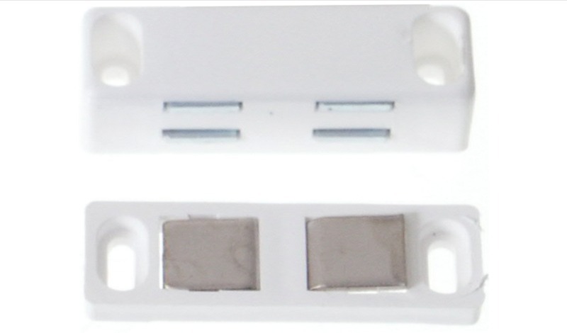 Loqueteau magnétique MP - pose en applique - blanc - force 5kg - par 8  Interges