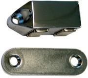 Loqueteau magnétique UMAXO® dans un boîtier en plastique avec  contre-plaque, extra fort. Aimant de porte avec force de maintien de 4kg,  fermeture magnétique.