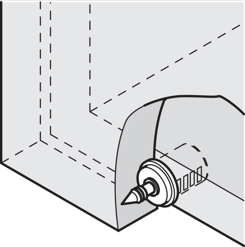 Loquet fermeture magnétique blanc (deux pièces) 45x15mm