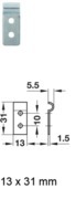 Crochet de fermoir forme D