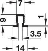 Rail simple supérieur et inférieur Slido Classic 30 IF