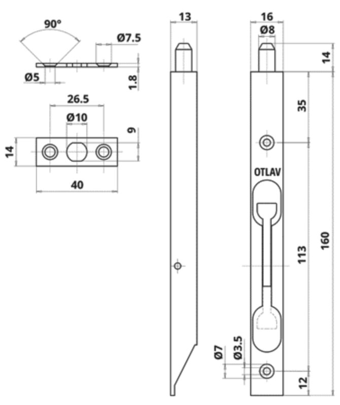 Longueur 160 mm